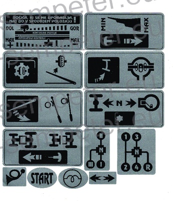 NALEPKA ZA "OPREMO KABINE" UTB