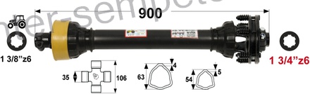 KARDAN PRIKLJUČKA S SKLOPKO ŠTIRILAMELNO 1700Nm kpl SIP SPT