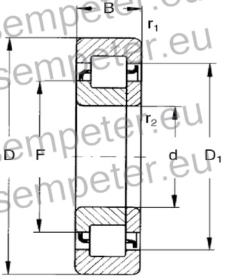 LEŽAJ VALJČNI NUP2208 BQ