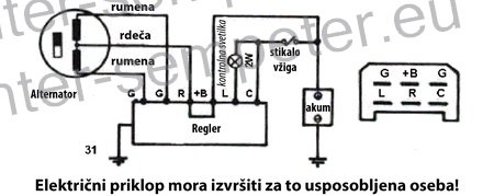 REGLER ALTERNATORJA TV - TOMO VINKOVIĆ motor: LOMBARDINI LDA100 - LDA820 - LDA672 tip ČAJAVEC
