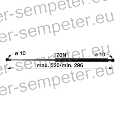 AMORTIZER KABINE L=520 F=170N FIAT