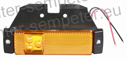 SVETILKA BOČNA MARKIRNA pravokotna ORANŽNA 10/30V LED z nosilcem