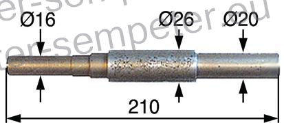 OSOVINA ČRPALKE VODE 8080 TURBO STEYR Serija 80; 8060 SK1 - 8065 RS 1 Turbo - 8070 SK 1 - 8075 RS 1 - 8080 SK 1 Turbo - 8090 SK 1; 8100 - 8110 SK2 - 8120 Turbo - 8130 SK2 Turbo