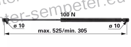 AMORTIZER KABINE L=525 F=100N ZETOR