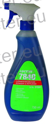 SPREJ ČISTILO 1/750ml LOCTITE 7840 - NATURAL BLUE je koncentrirano, biološko razgradljivo čistilo, ki ne vsebuje nevarnih topil in se redči z vodo, za širok spekter aplikacij v industrijskem čiščenju. Običajno se uporablja pri motorjih, strojih,