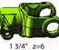 PRIKLJUČEK KARDANA ZUNANJI T5 1 3/4" z=6 SPT