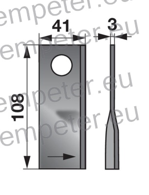 NOŽ KOSILNICE Reform 108x41x3 L=19 LEVI