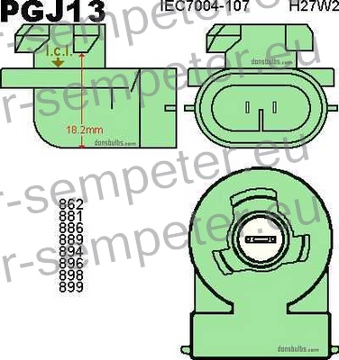 ŽARNICA 12V 50W PGJ13 JOHN DEERE NEW HOLLAND