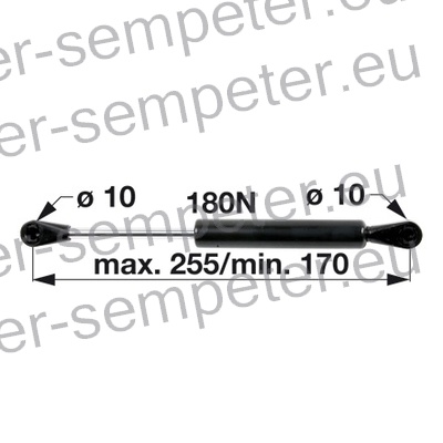 AMORTIZER KABINE L=255 F=180N FIAT