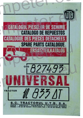 KATALOG TRAKTOR UTB U833DT (cod827493)