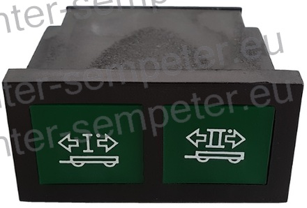 SVETILKA KONTROLNA dvojna 48x24mm ZELENA - ZELENA - COBO