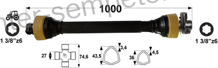 KARDAN PRIKLJUČKA S SKLOPKO STRIŽNO 1700Nm R=55 M8 kpl SIP SPT