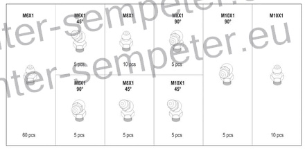 MAZNIKI grt V SETU M6x1 - M8x1.25 - M10x1.5 (110 kos)