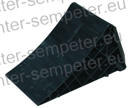 ZAGOZDA KOLESA PVC (črna) do 5000kg tip UK 46 K dimenzije:348x1 60x190mm, dolžina:348mm, širina:160mm, višina:190mm teža:1.92kg STANDARD DIN76051