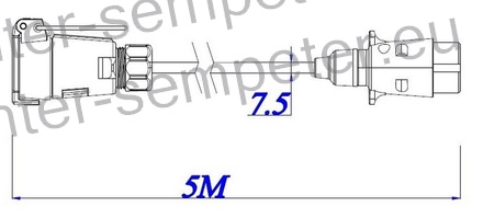 KABEL PODALJŠEK 7 POLNI L= 5 m (vtikač + vtičnica) 12V