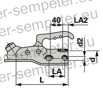 PRIKLOP PRIKOLICE AK 270 okrogel (univerzalen za okrogle priklope premera Fi=35,45,45,50 ) AL - KO