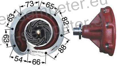 ČRPALKA VODE TURBINA S TESNILOM CASE TIPI TRAKTORJA:238 - 248 - 258 - 268 - 285 - 288 - 385 - 395 - 454 - 474 - 484 - 485 - 485XL - 495 - 495XL - 574 - 584 - 585 - 585XL - 595 - 595XL - - 674 - 684 - 685 - 685XL - 695 - 695XL - 784 - 785 - 785XL - 795 - 795XL - 884 - 885 - 885XL - 895 - 995 - 3210 - 3220 - 3230 - 4210 - 4220 - 4230