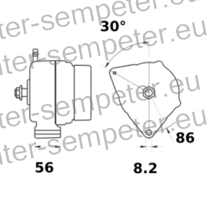 ALTERNATOR MOTORJA 14V 85A IA0800 AAK5145 ISKRA
