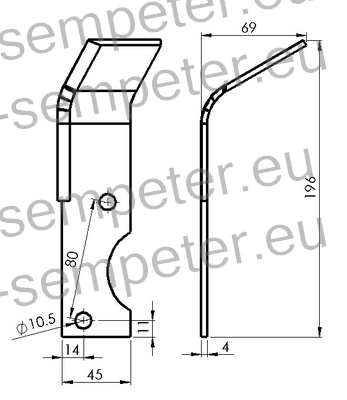 NOŽ FREZE LEVI novi tip 10Ks GOLDONI 8834