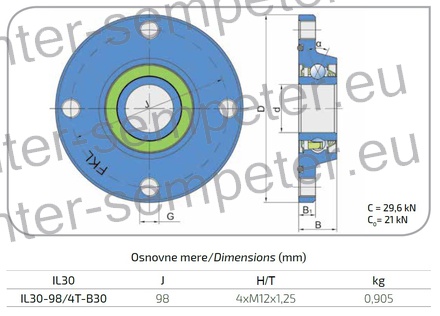 LEŽAJ FKL IL30 - 98/4T - B30