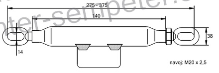 NATEZALEC NAPENJALEC VERIGE OVALNA LUKNJA M20x2.5