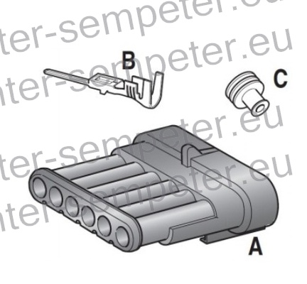 KONEKTOR VODOTESNI M (moški) 6 - polni S - SEAL 150