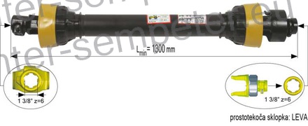 KARDAN PRIKLJUČKA S SKLOPKO PROSTOTEKOČO LEVO kpl SIP SPT