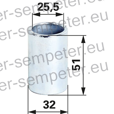 PUŠA REDUCIRNA 25/32mm L=50 KROGLA PRIKLOPA