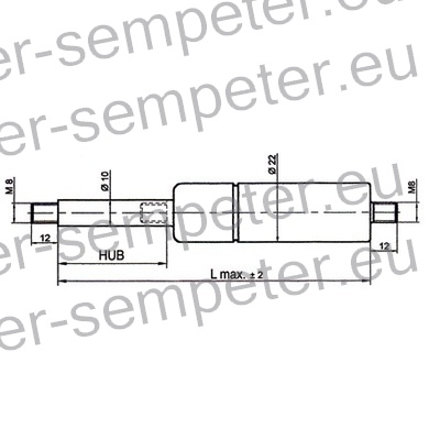 AMORTIZER KABINE L=294 F=300N