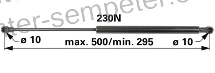 AMORTIZER KABINE L=500 F=230N FENDT