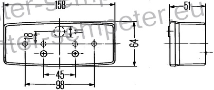 SVETILKA STOP OGLATA LEVA 158x64 HELLA