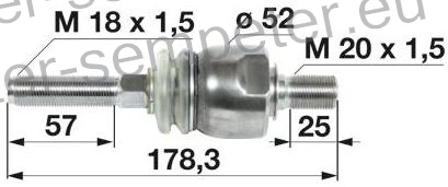 ZGLOB VOLANA AKSIALNI M18x1.5D/M20x1. 5D JOHN DEERE