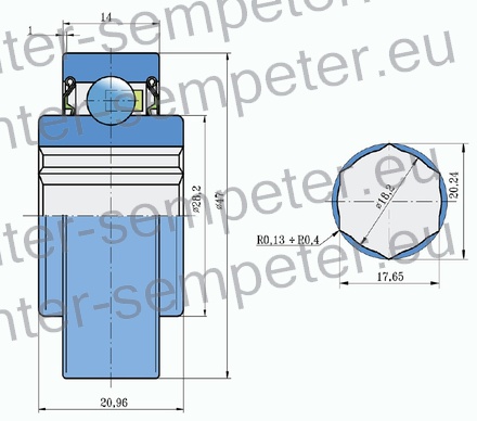 LEŽAJ KROGLIČNI FKL 204KRR2 AQ