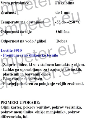 MASA TESNILNA LOCTITE 5910 1/300ml QUICK GASKET
