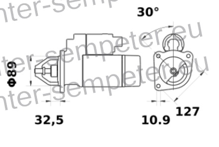 ZAGANJAČ reduktorski MOTORJA 12V 3.2 kW Z=10 AZE4167 IS1233 PERKINS - LANDINI - MCCORMICK - VALPADANA ISKRA - LETRIKA - MAHLE