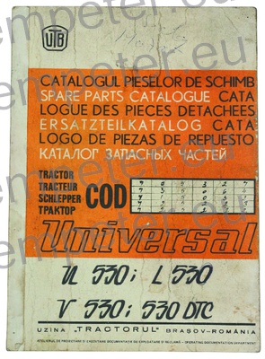KATALOG TRAKTOR UTB U530 - L530 - V530 - 530DTC (cod705327 - 735064 - 715032 - 725223 - 725222)
