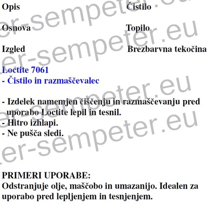 SPREJ ČISTILO LOCTITE 7061 1/400ml