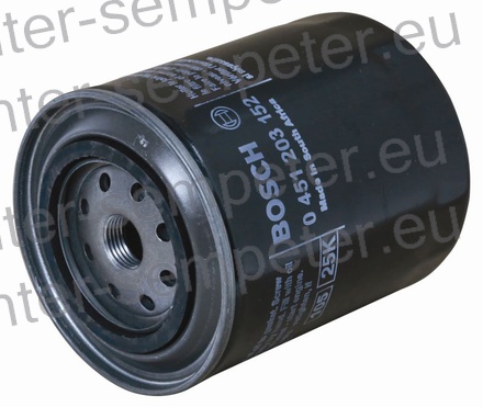 FILTER OLJA MOTORJA P3152 BOSCH (brez cevke, ventil ima na dnu !!) SAME Tiger 100 - 105, Buffalo 120 - 130, Panther 88 - 90 - 95, Drago 100 - 120, Jaguar 95 - 100, Laser 90 - 100 - 130, Trident 130 LAMBORGHINI R503 - R503S - R503DTS - R603 - R603DT - R1056
