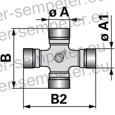 KRIŽ KARDANA maznik na sredini 27x75/24x91mm
