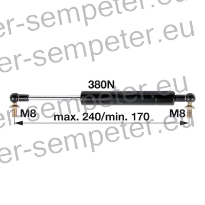 AMORTIZER KABINE L=240 F=380N PP - PP CASE