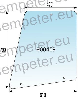 STEKLO KABINE VRAT zgoraj LEVO ali DESNO UTB 530 NT kabina: ORAŠJE (novi tip)