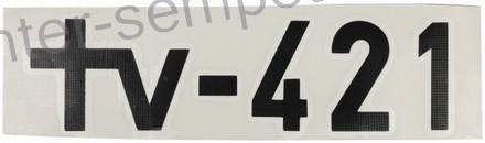 NALEPKA "TV 421" NA POKROVU MOTORJA TV - TOMO VINKOVIČ