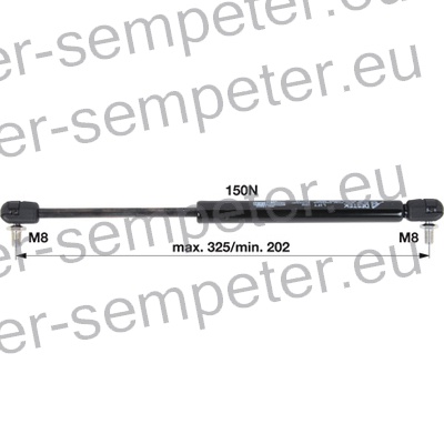 AMORTIZER KABINE L=330 F=150N PP - PP STEYR