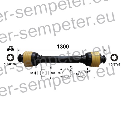 KARDAN PRIKLJUČKA DIREKTNI kpl SIP SPT