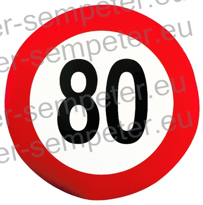 NALEPKA OMEJITVE HITROSTI "80"