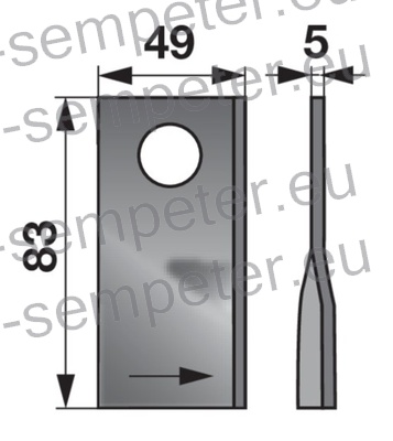 NOŽ KOSILNICE LEVI 83mm LELY