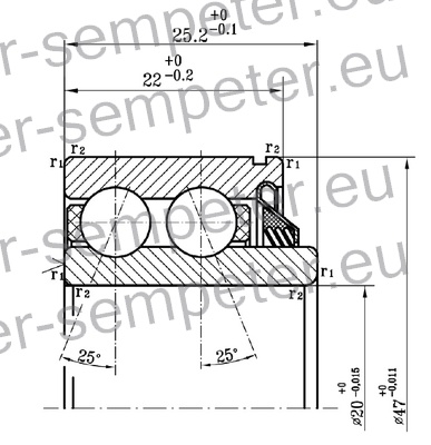 LEŽAJ KROGLIČNI DVREDNI 3204 T FKL