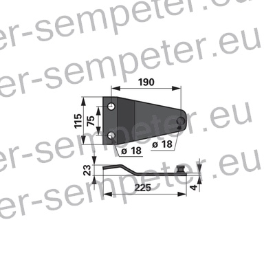 NOSILEC NOŽA (ČELNA KOSILNICA) SIP