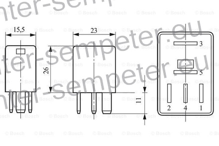 RELE MIKRO 24V 10A 5 - kontaktov BOSCH