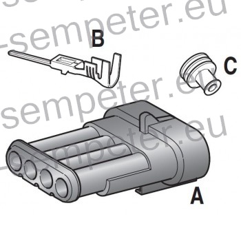KONEKTOR VODOTESNI M (moški) 4 - polni S - SEAL 150